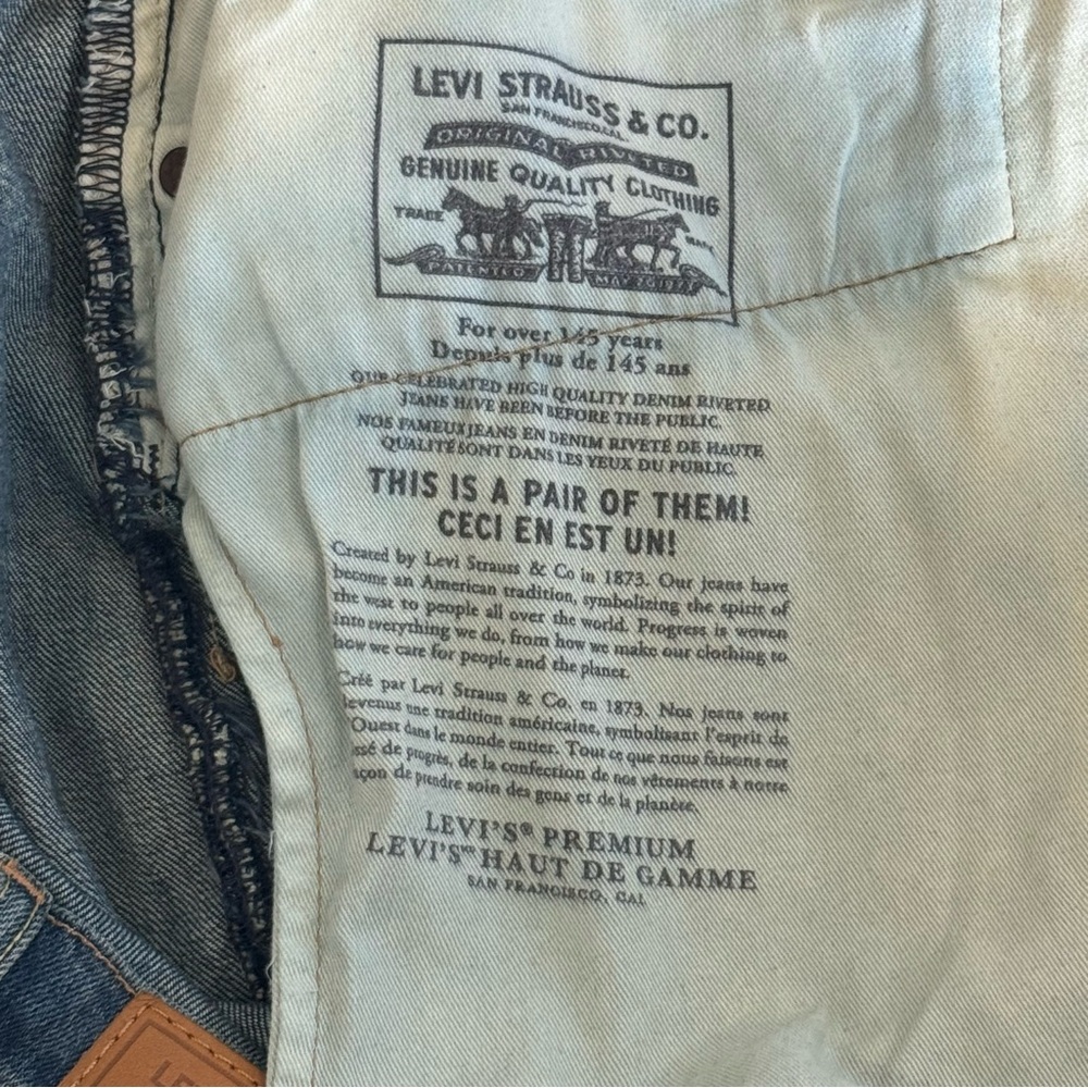 Levi’s Premium 541 Athletic Taper Jeans Big E Medium Wash Men’s 38x32 - Picture 5 of 11
